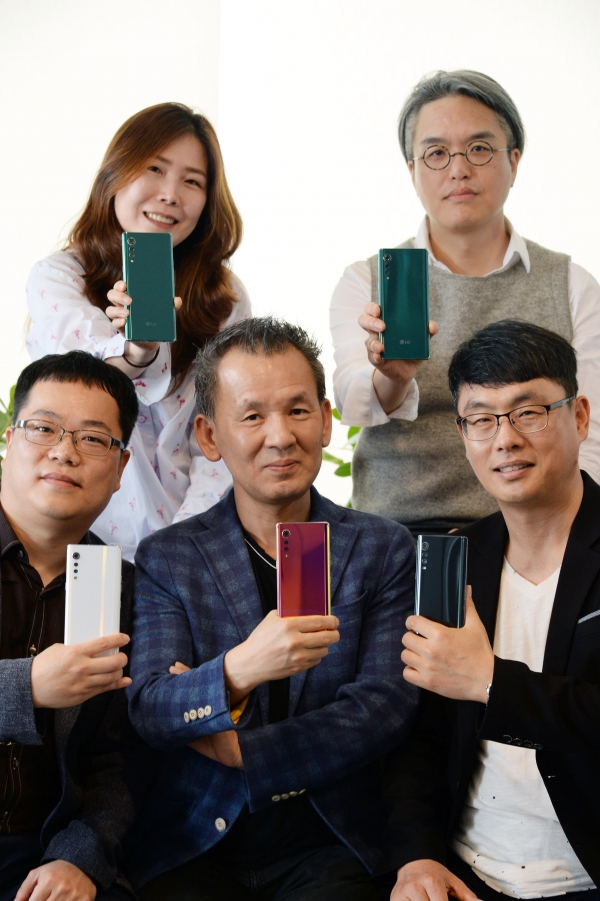 LG's design team for its Velvet smartphone talked up its design. Image: LG Electronics